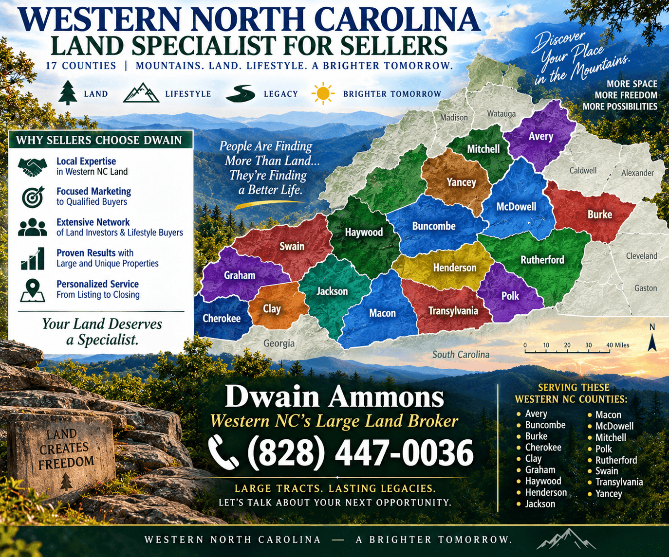 Large land transactions involving acreage often require specialized expertise to navigate the complexities of negotiations. In this article from large land broker Dwain Ammons, a North Carolina licensed broker with Howard Hanna Beverly-Hanks Real Estate, we delve into the crucial role played by large land brokers in assisting both sellers and buyers to secure the best deals. From market analysis to strategic positioning, our professional services bring valuable insights and skills to the table.